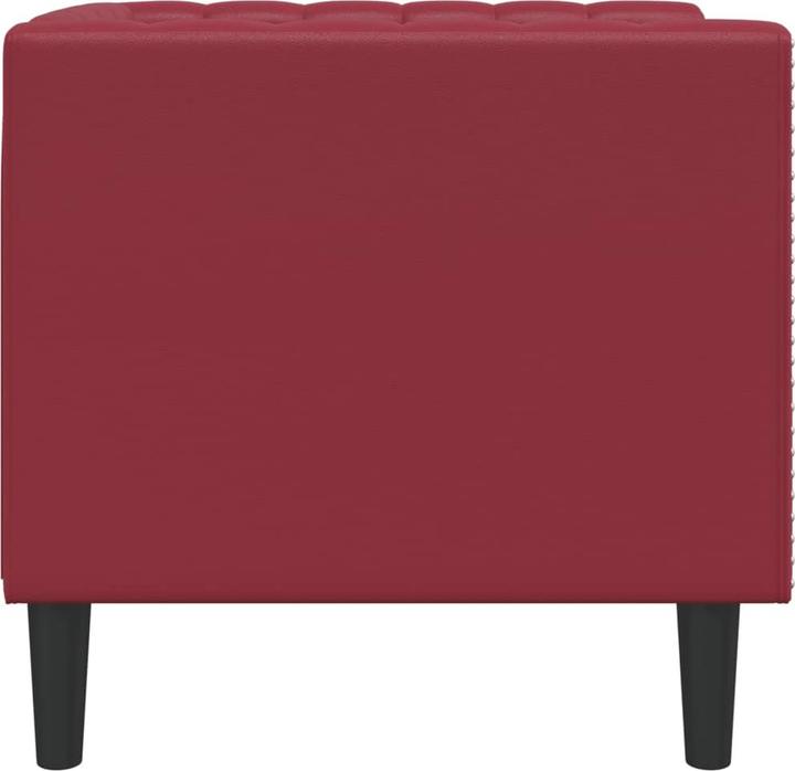 Productafbeelding VidaXL Chesterfield fauteuil loungestoel club fauteuil bank wijn rood kunstleer