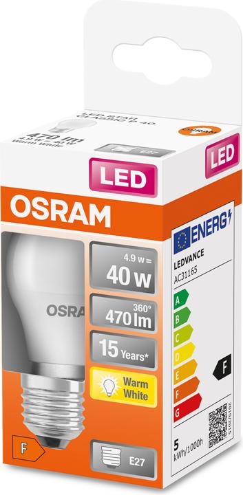 Immagine prodotto Osram Stella classica P (E27, 40 W, 470 lm, 1 x, F)