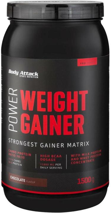 Actual product image Body Attack Power Weight Gainer (1500g can) (Strawberry, 1 pcs., 1500 g)