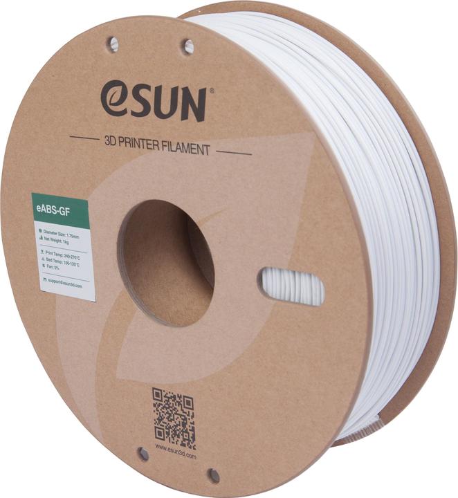 eSUN EABS-GF 1,75mm COLD WHITE 1kg (ABS, 1.75 mm, 1000 g, Weiss)