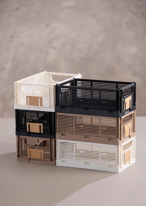 Produktbild Schou Aufbewahrungsbox DELUXE faltbar, recycled Plastic, M 2er Braun (5 x 17 x 25 cm, 3.30 l)