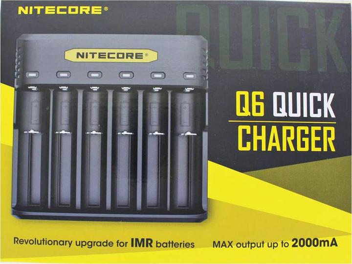 Actual product image Nitecore Q6 6-bay charger (1 pcs., 14500, 16340, 18650, 26650, Rechargeable battery)