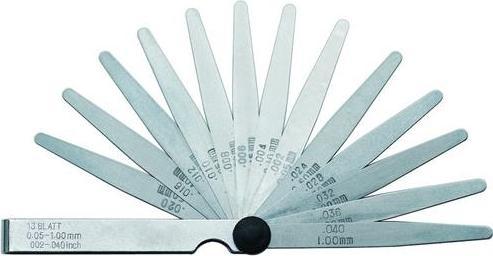 Søgeblad 20 blade 0.05-1.0mm 4483 (10 cm)