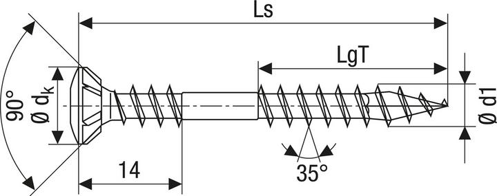 Produktbild Spax Fassadenschraube 4,5 x 70 mm 100 Stk. Edelstahl A2 ( 25470004507022 ) Fixiergewinde Mini Linse (100 Schrauben pro Stück)