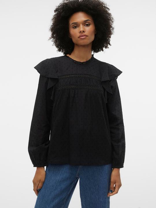 Produktbild Vero Moda VMTRINE LS LACE TOP WVN Bluse (L)