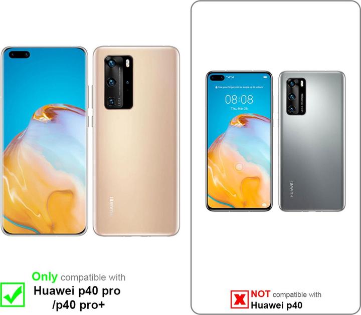 Actual product image Cadorabo Book with stand function cover (Huawei P40 Pro+)