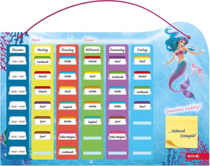 Actual product image Roth Klipp + Klar timetable Steck Fix "Mermaid (A3)