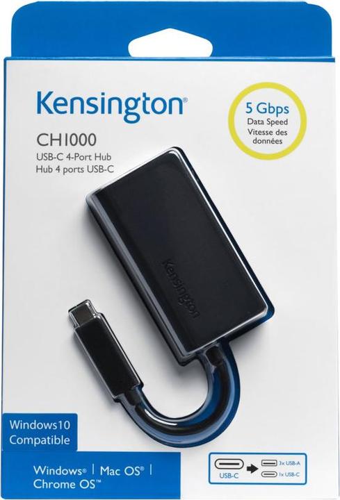 Image du produit Kensington CH1000 Hub USB-C 4 ports (USB-C, 4 Ports)