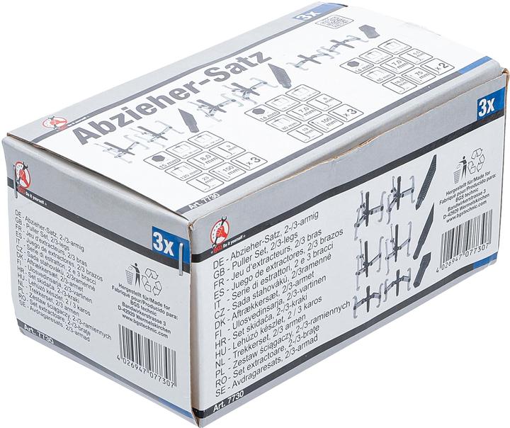 Actual product image BGS Puller Set, 2/3-legs 150 / 100 / 75 mm 3 pcs.