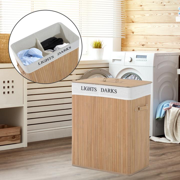 Image du produit Homcom Panier à linge avec 2 poignées (100 l)