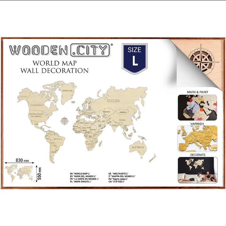 Actual product image WoodenCity World map L (31 pieces)