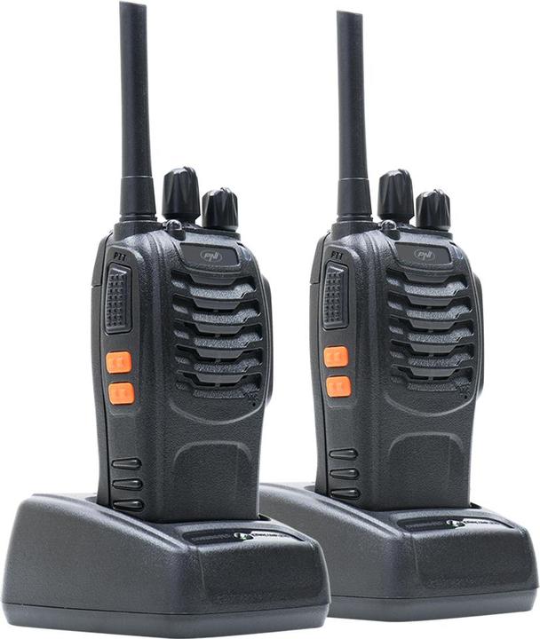 Image du produit PNI Pack de 6 radios PMR R40 PRO portables, batteries, chargeurs et écouteurs inclus.