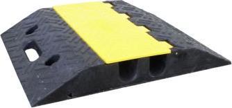 Actual product image Rs Pro 500mm Black/Yellow Cable Cover in Rubber, 3 (Cable bridge, 50 cm)