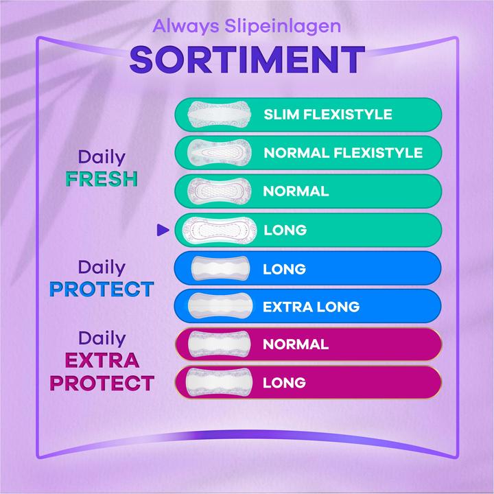 Produktbild Always Daily Fresh Long 0 % (52 x, Slipeinlagen)