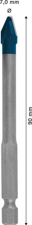 Actual product image Bosch Professional Zubehör EXPERT HEX-9 HardCeramic drill bit, 7 x 90 mm (7 millimetres)