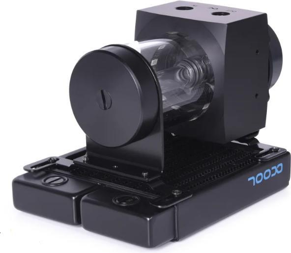 Actual product image Alphacool PUM Core 100 Aurora D5/VPP acetal/acrylic expansion tank with VPP655 PWM pump