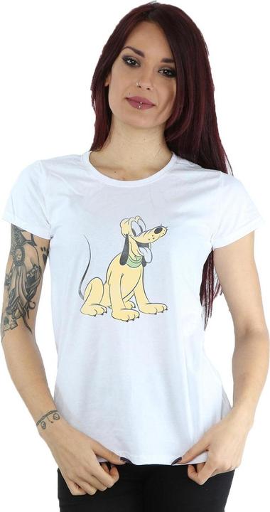 Actual product image Disney Womens/Ladies Pluto Sitting Cotton T-Shirt (L)