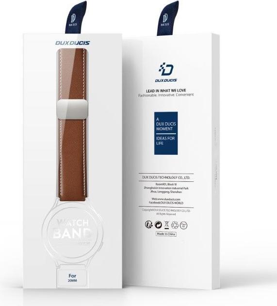 Image du produit Dux Ducis YA Series Bracelet en cuir véritable (20 mm, Cuir véritable, Largeur de l'ergot 20 mm, Galaxy Watch3 (41mm), Galaxy Watch6, Gear S2 Classic)