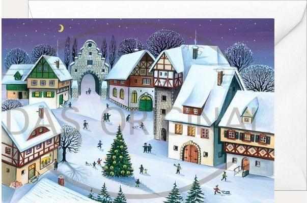 Produktbild Olewinski & Tochter 2987 - Weihnachtsklappkarte Weihnachtsabend (1 Stk.)