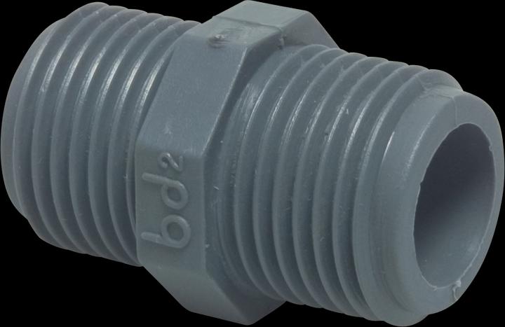 Produktbild Bevo Nippel PP 2" Aussengewinde 10bar Grau