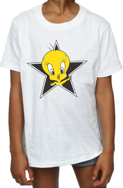 Actual product image Looney Tunes Girls Tweety Pie Star Cotton T-Shirt (116)