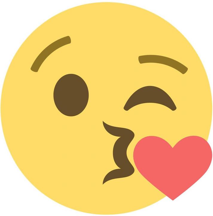 Actual product image Emojione Emoji Throwing A Kiss (80 x 80 cm)