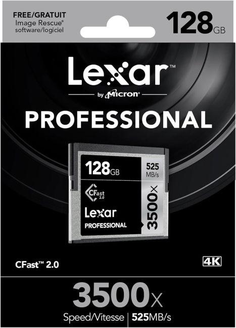 Image du produit Lexar Professional CFast 3500x R:525MB/s W:445MB/s (128 Go, CFast, UHS-II)