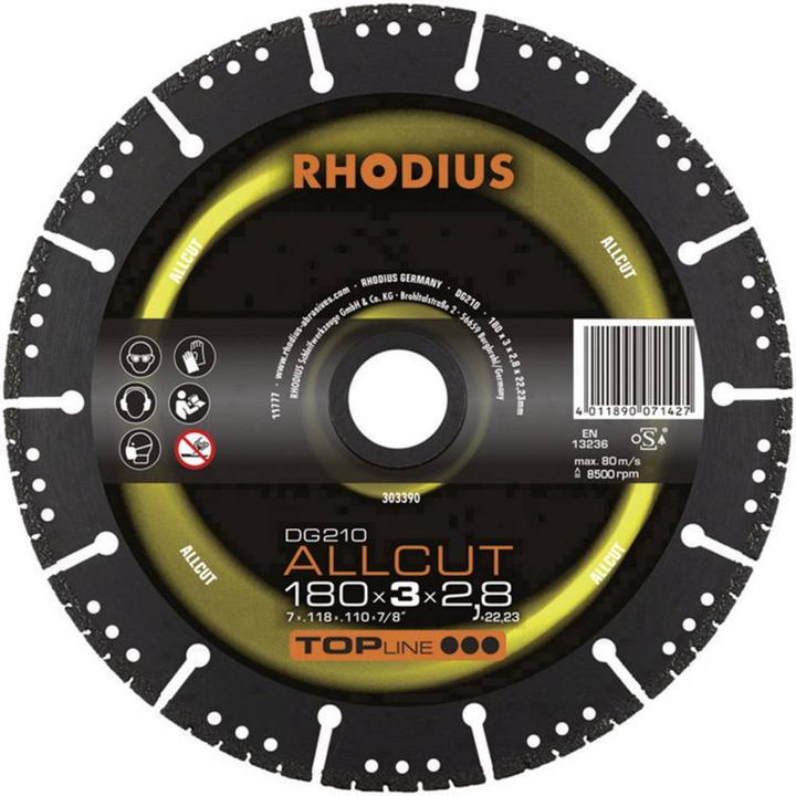 Image du produit Rhodius DG210 ALLCUT Disque à tronçonner diamanté