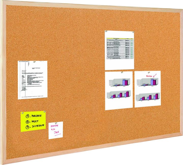Bi-Office Lavagna in sughero 70x50 cm con cornice in legno (GMC110012010) (70 x 50 cm)