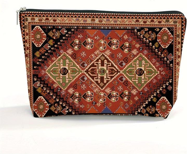 Produktbild Only-Bags.Store Bohemian Persian Print Cosmetic Pouch| Haltbar, leicht, wasserdicht Polyester Make-up Tasche mit