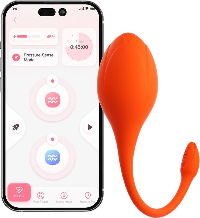 Actual product image Honey Play Box LILI App-Controlled Egg Vibrator Orange