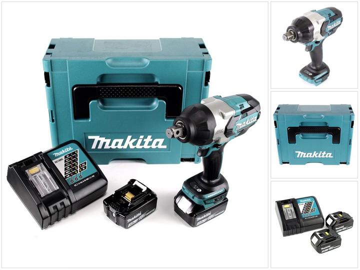 Produktbild Makita DTW 1001 RFJ Akku Schlagschrauber 18V 3/4“ 1050Nm Brushless + 2x Akku 3,0Ah + Ladegerät + Mak (Akkubetrieb)