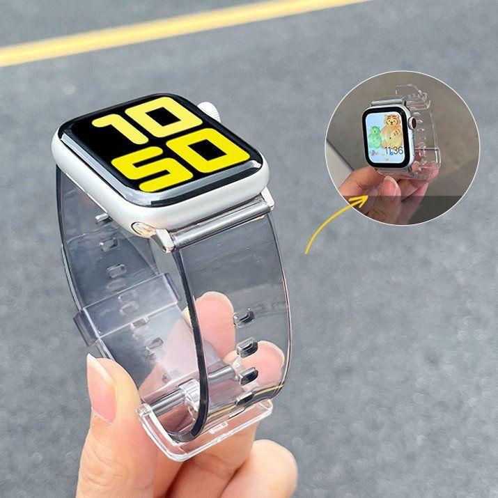 Actual product image Hurtel Strap Light Silicone Wristband Strap Bracelet Watch Bracelet Watch 6/5/4/3/2 (44mm / 42mm) Blue (TPU)
