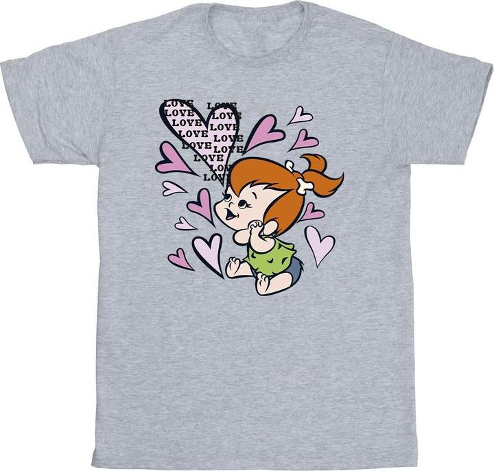 Actual product image The Flintstones Mens Pebbles Love Love Love T-Shirt (XXL)