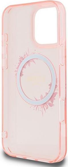 Productafbeelding Guess GUHMP16XHFWFCP iPhone 16 Pro Max 6,9" różowy/roze hardcase IML Bloemenkrans MagSafe (Apple iPhone 16 Pro Max)