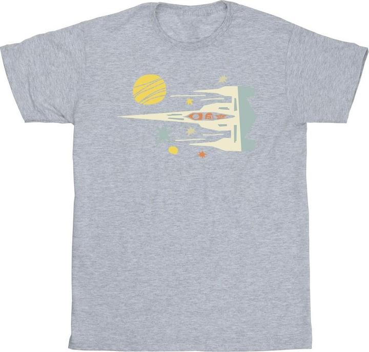 Actual product image Star Wars Mens The Mandalorian Cutout Ship T-Shirt (S)