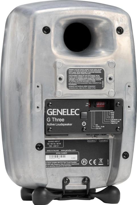 Produktbild Genelec Studiomonitor G Three – 50 Watt, Aluminium Raw (Aktiv, 1 Stk.)