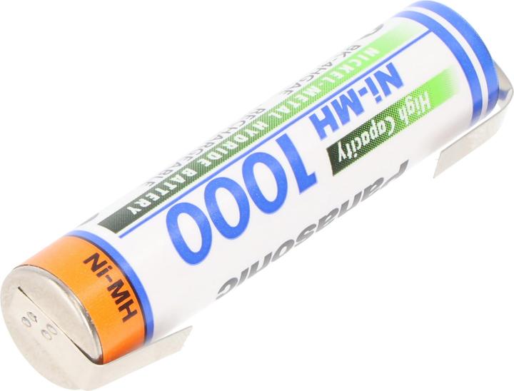 Immagine prodotto Panasonic Batteria BK-4HGAE Micro AAA HR-4U con etichetta a saldare a forma di U (AAA, 1000 mAh)
