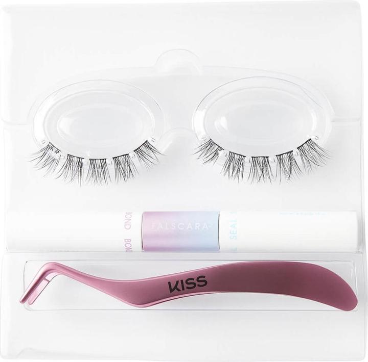 Produktbild KISS Falscara Eyelash Starter Kit Lengthening (Wimpern Applikator, Wimpernkleber, Künstliche Wimpern)