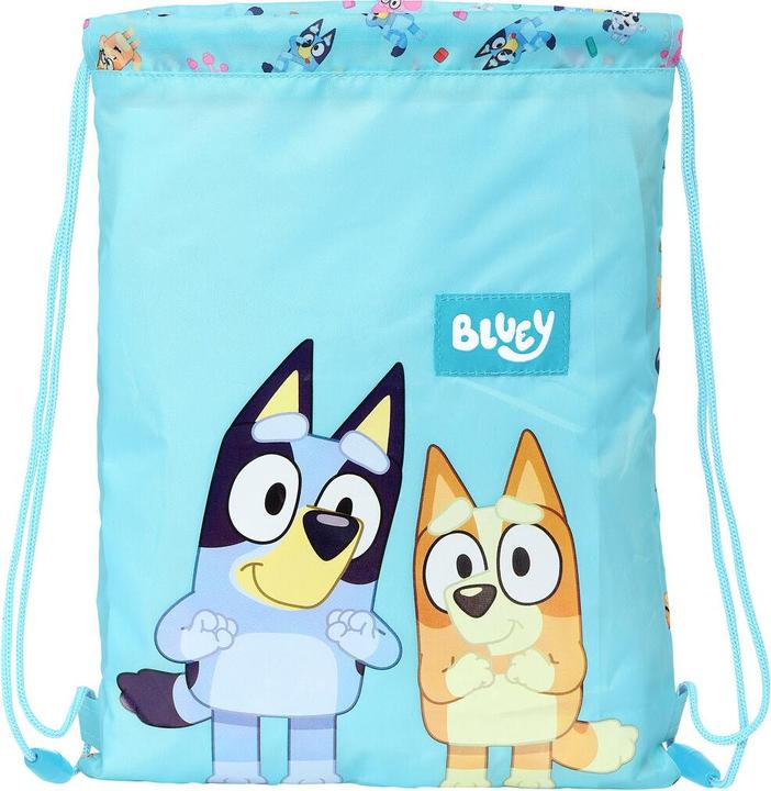 Produktbild Bluey Rucksacktasche mit Bändern Himmelsblau 26 x 34 x 1 cm