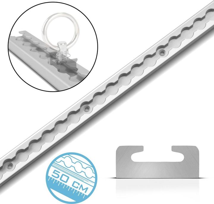 Produktbild Stahlwerk Zurrschienen 2er Set mit Zurrösen 50 cm Airlineschienen aus Aluminium