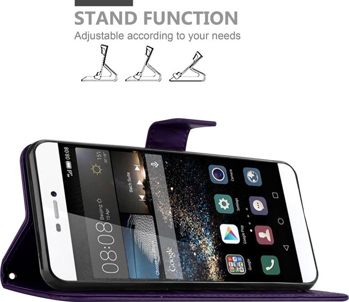 Actual product image Cadorabo Flower Book Cover (Huawei P8)