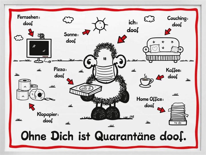 Produktbild Sheepworld Quarantäne doof (100 x 80 cm)