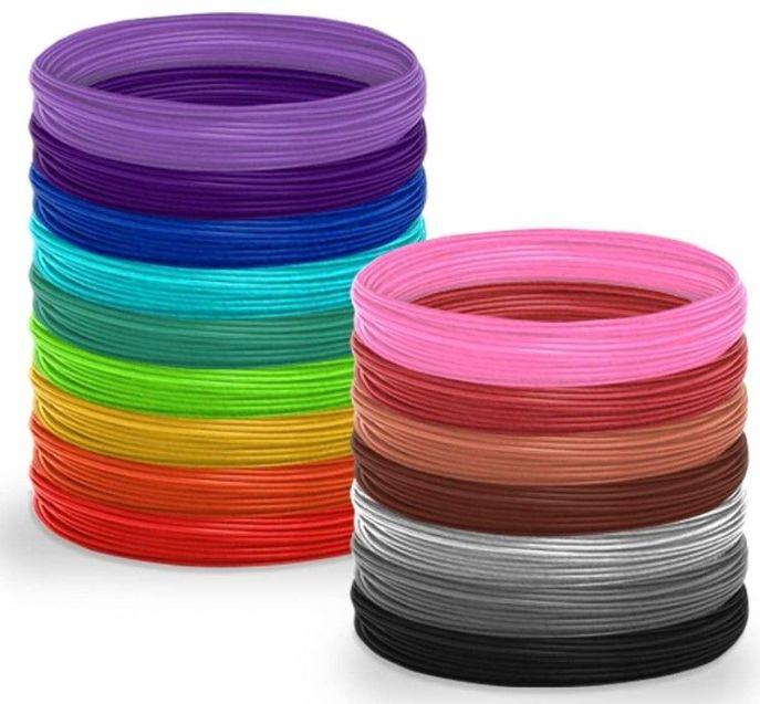 Image du produit iLike ST4 75m PLA 1.75mm filament wire for any 3D printing pen - 15 Colors x 5m (PLA, 1.75 mm, 240 g)