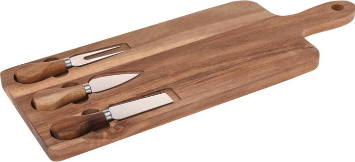 Image du produit Excellent Houseware Planche à découper Superbe ustensile de cuisine en bois pour servir avec des couteaux 42 x 15,5 cm