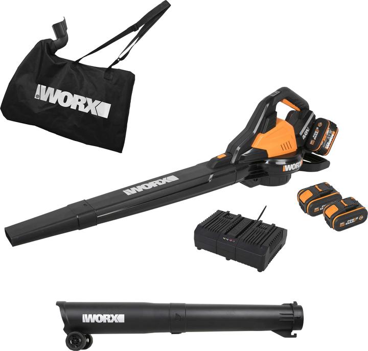 Immagine prodotto Worx WG583E.9 (Batteria ricaricabile, Soffiafoglie, Aspirafoglie, Aspiratore e soffiatore)
