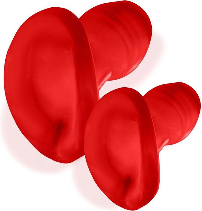 Actual product image Oxballs Glowhole-1 Hollow Buttplug with Led Insert Red Morph Small