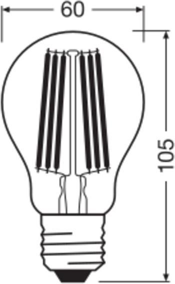 Immagine prodotto Osram LAMPADE LED CLASSE ENERGETICA A FILAMENT CLASSIC A 7,2W 840 Clear E27 (E27, 7.20 W, 1521 lm, 6 x, A)
