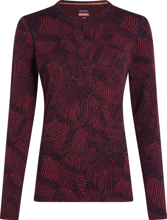 Icebreaker Women's 260 Vertex L/S Crewe Frozen Forms