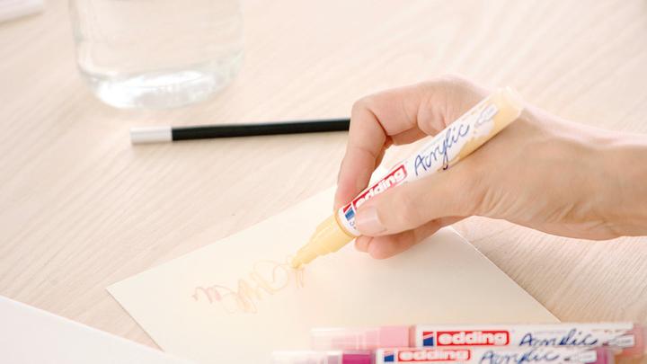 Image du produit Edding Marqueur acrylique 5100 Medium (Jaune pastel, 3 mm, 1 x)